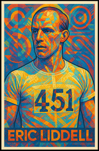 Eric Liddell 451 Geometric Portrait Art Poster