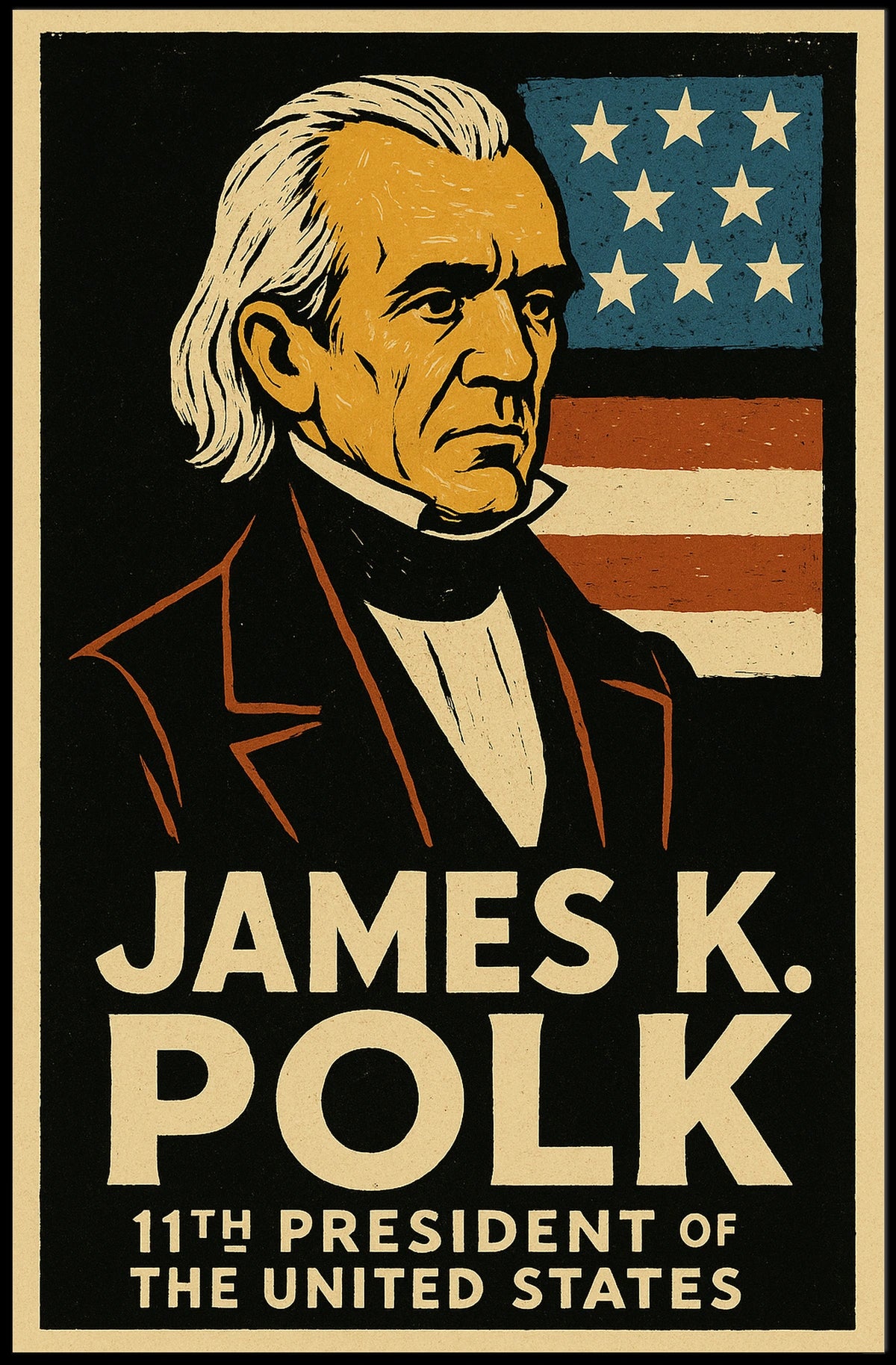 James K. Polk 11th President Poster
