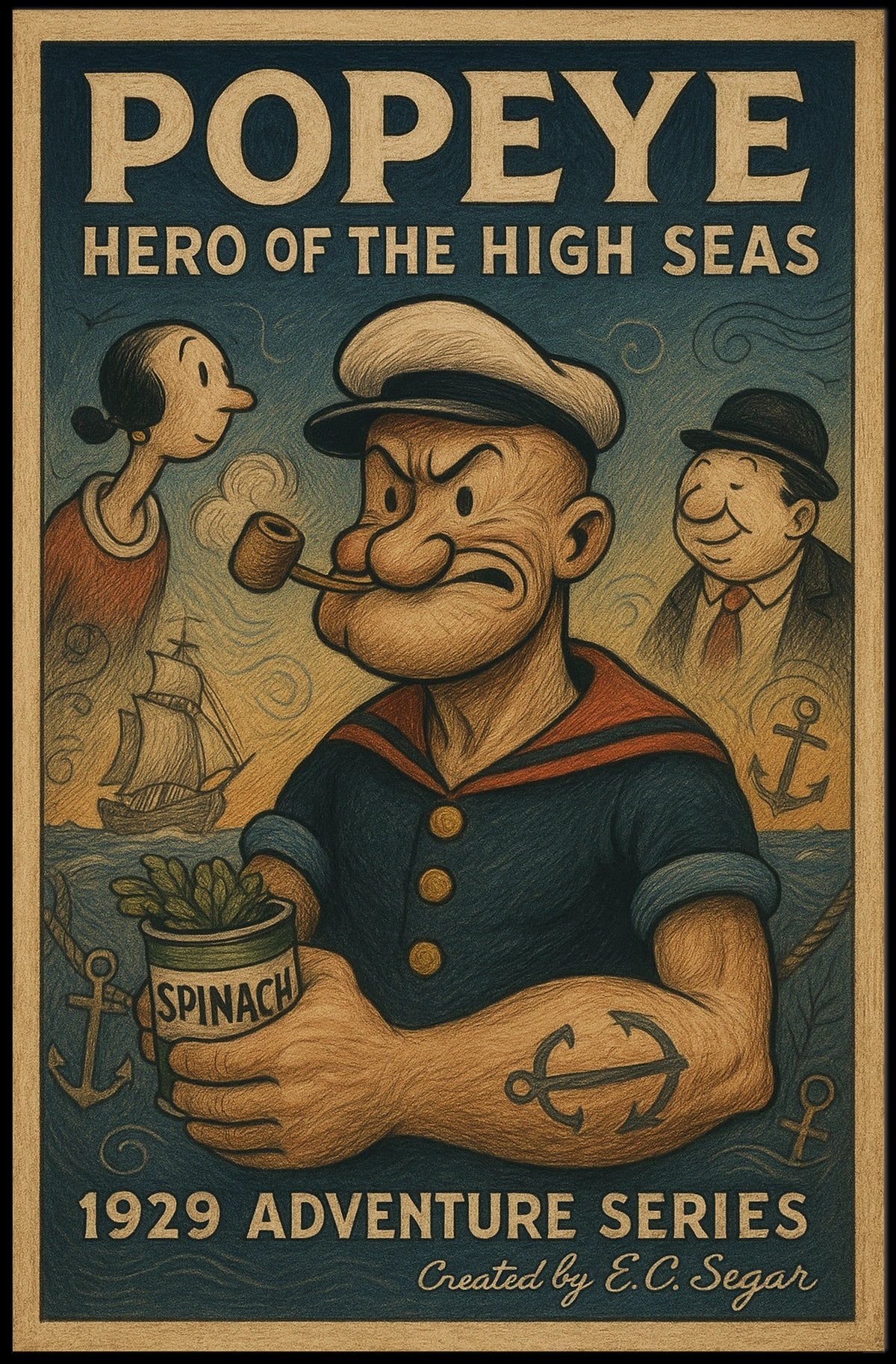 Popeye 1929 Art Poster POP-110