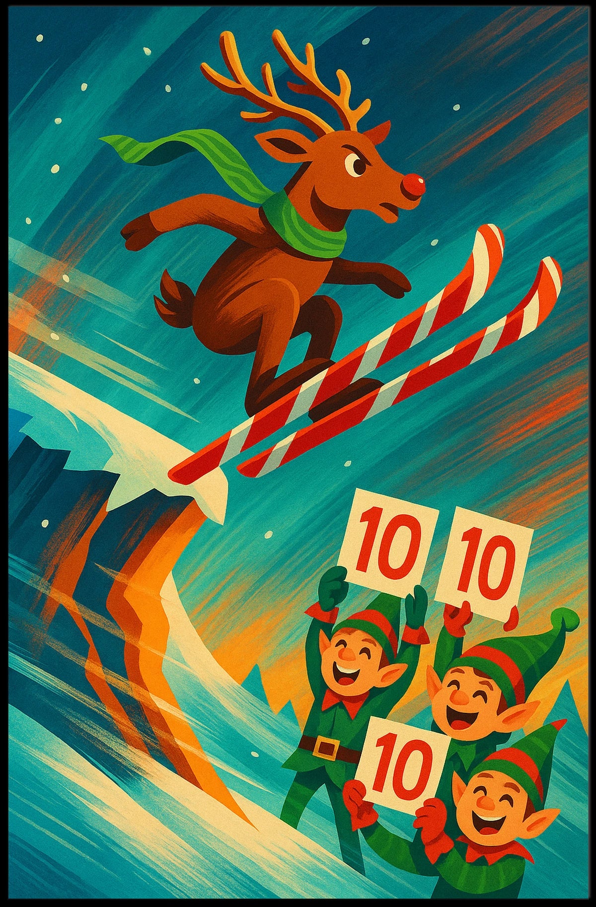 Reindeer Ski Jump Extravaganza Poster