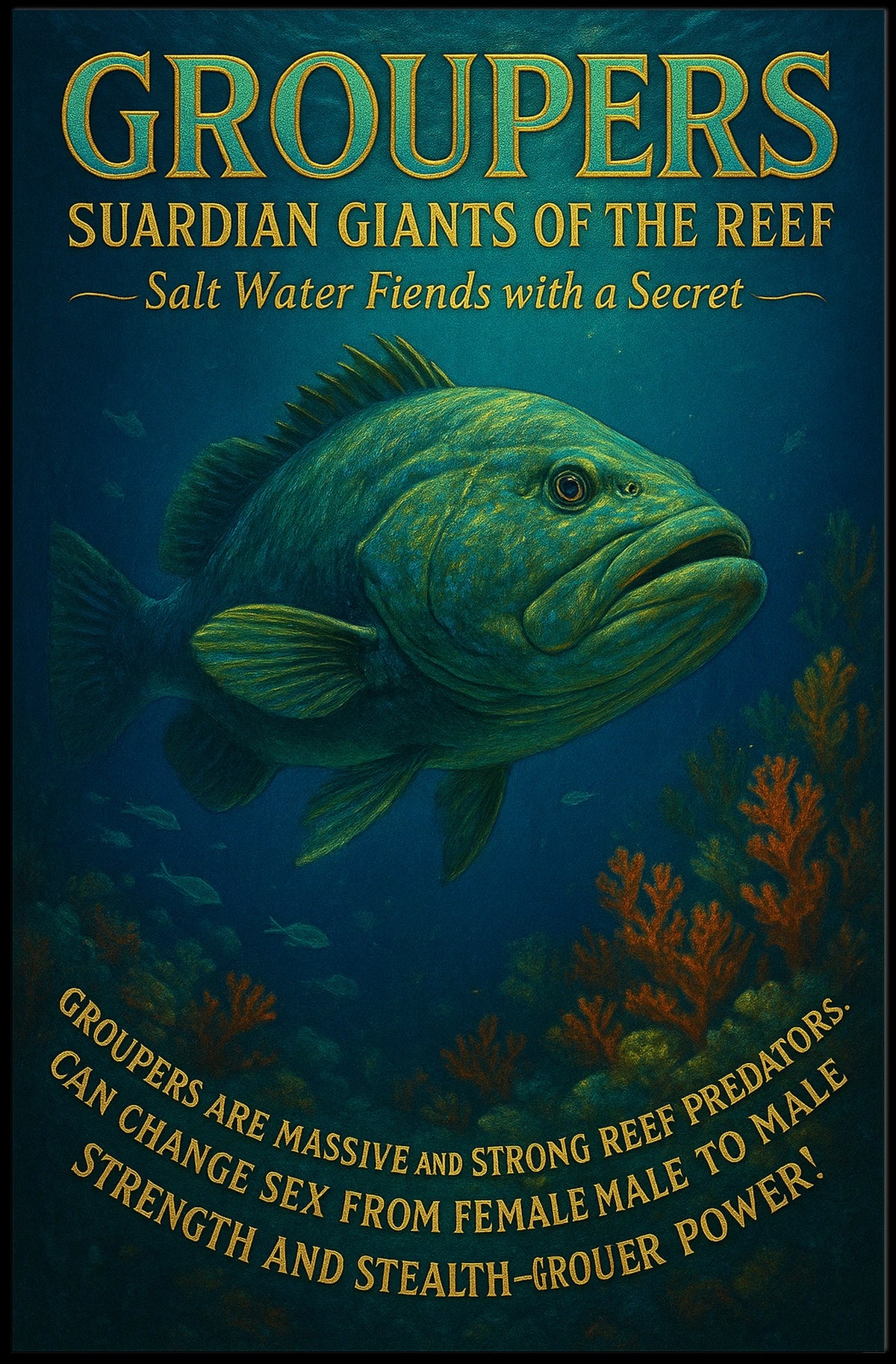 Groupers Guardians of the Reef Poster