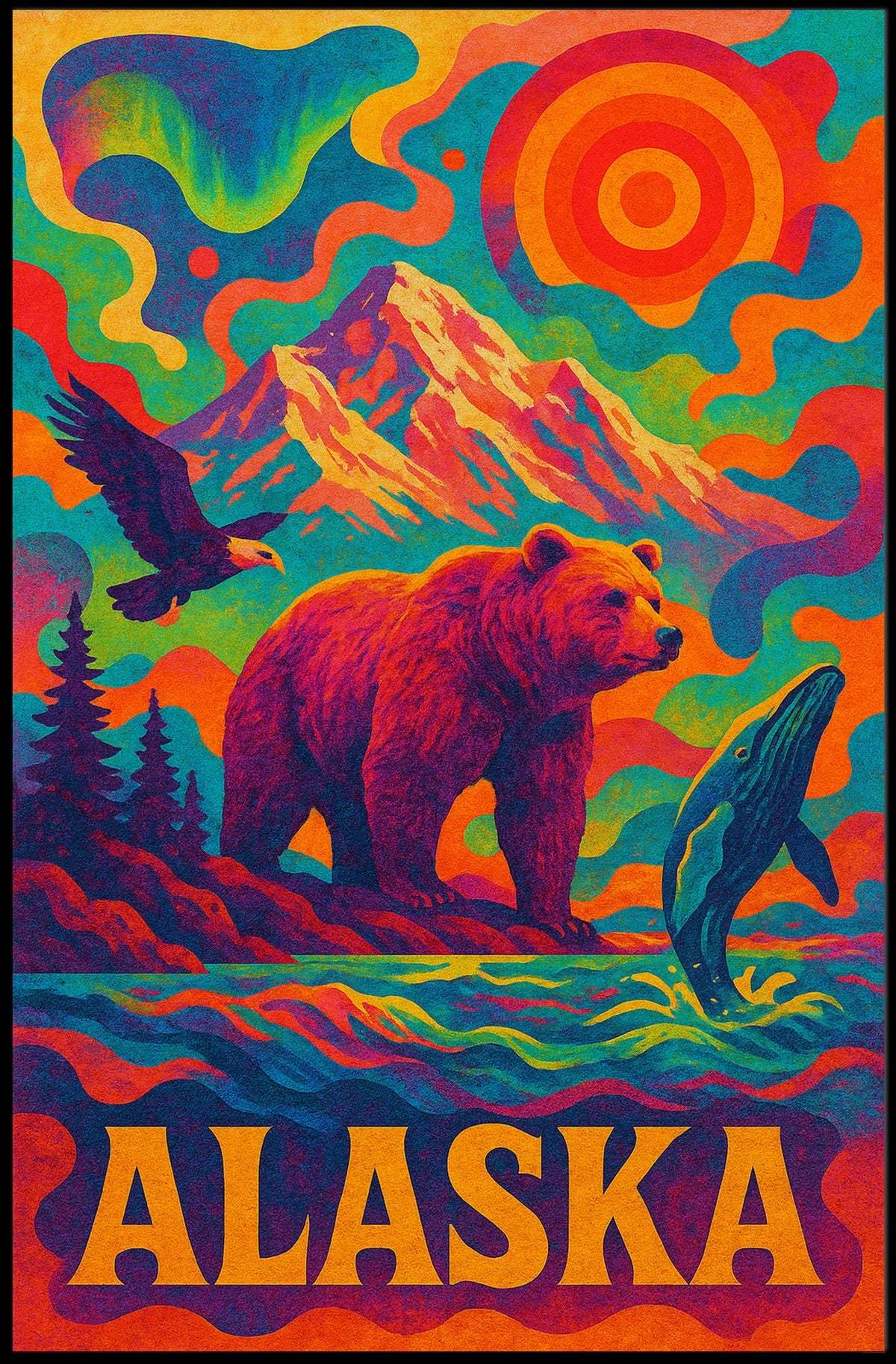 Vibrant Alaska Wilderness Poster