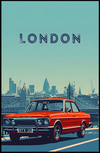London Architectural Skyline Artistic Travel Poster