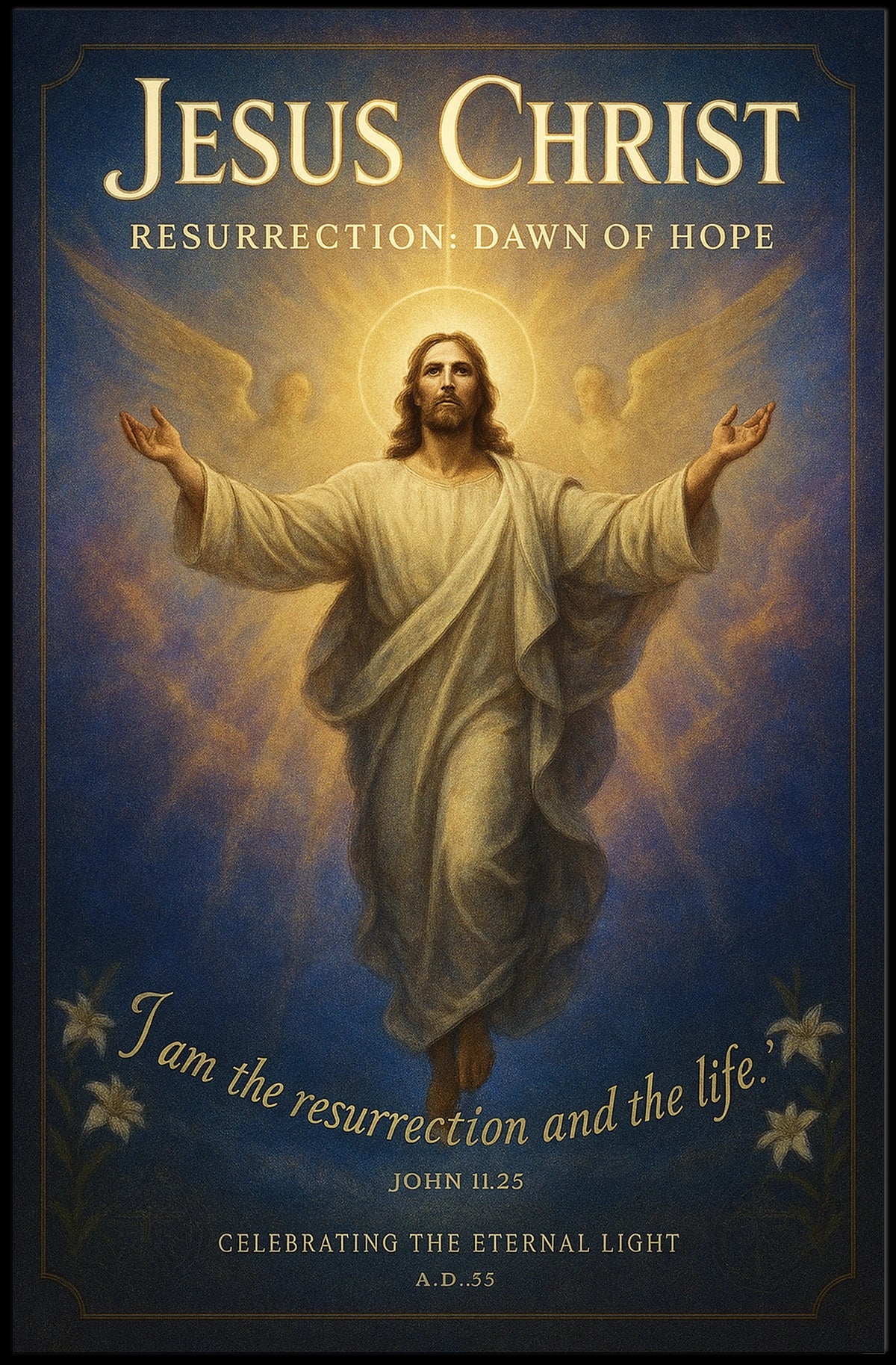 Jesus Christ Resurrection Dawn of Hope Poster