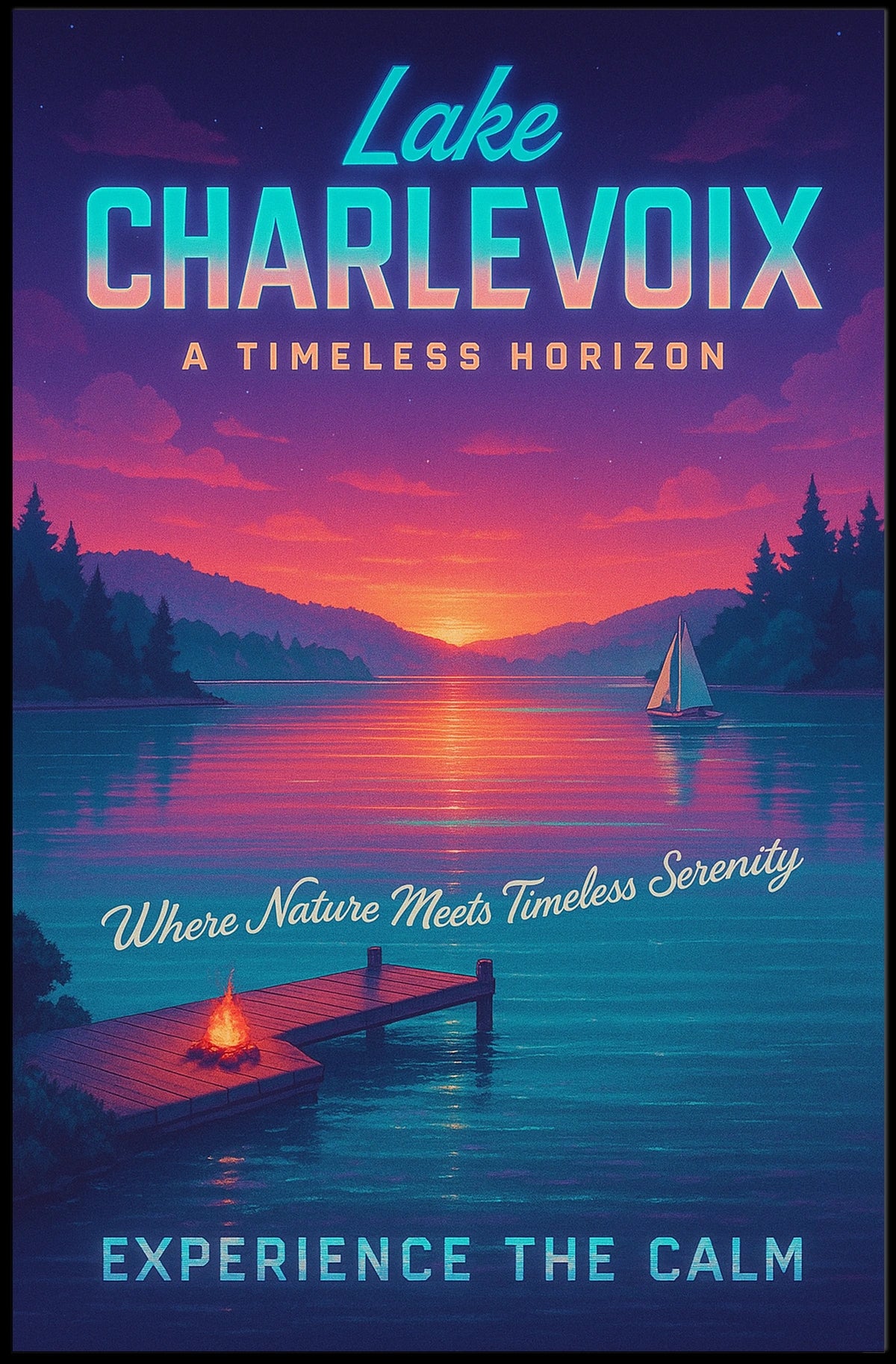 Lake Charlevoix A Timeless Horizon Poster