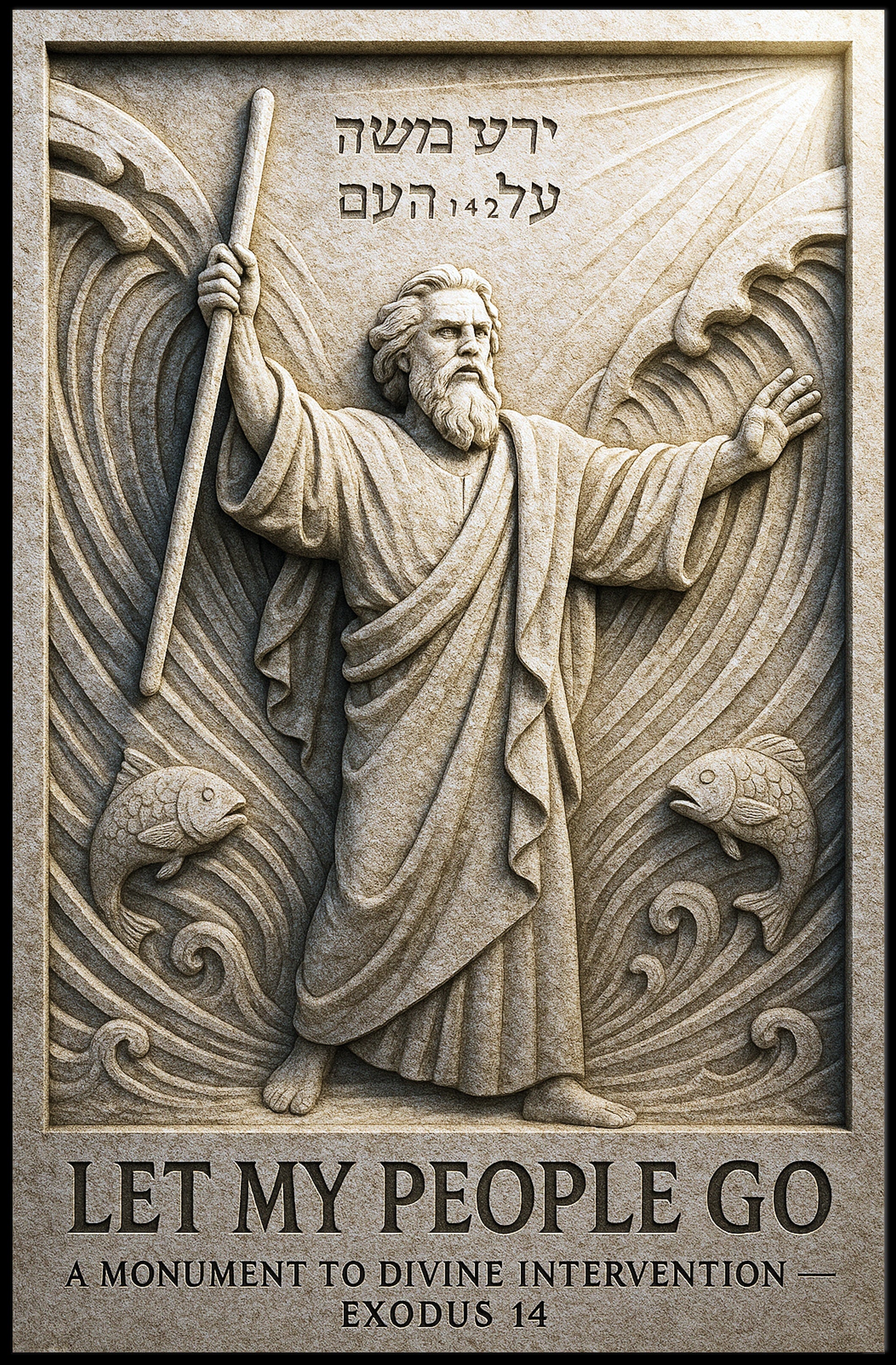 Let My People Go A Monument to Divine Intervention Poster PosterGoat