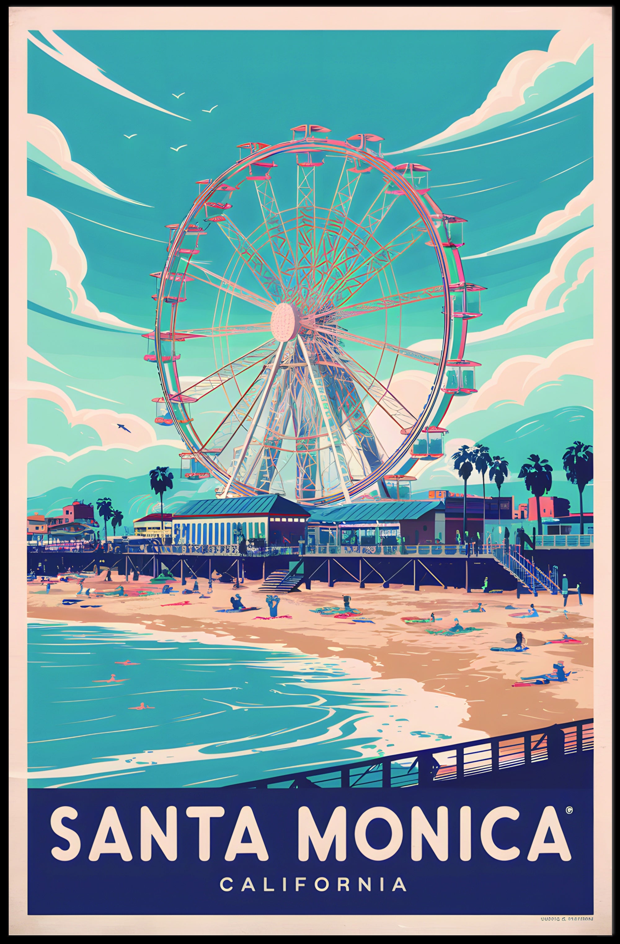 Santa Monica Beachside Bliss Poster