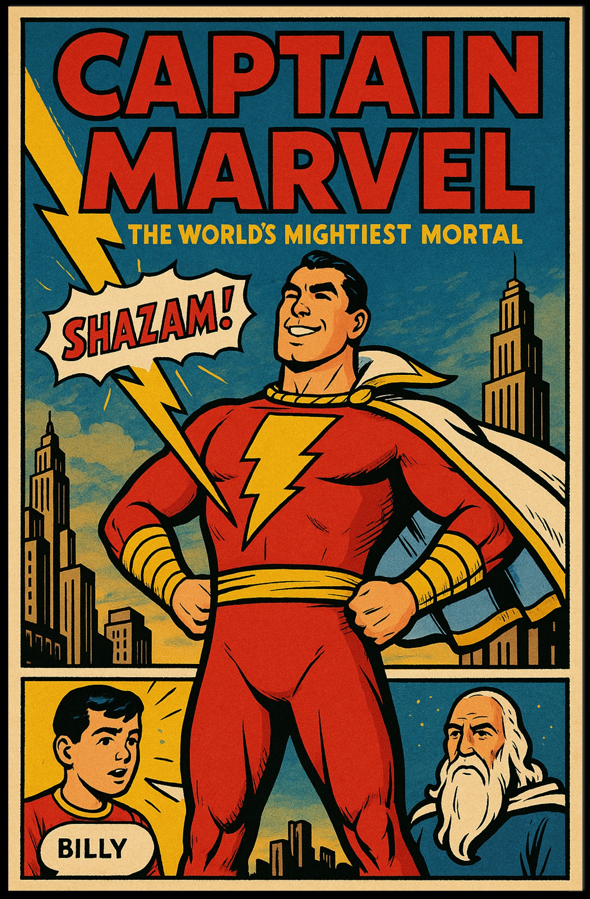 Captain Marvel The World's Mightiest Mortal Poster PosterGoat