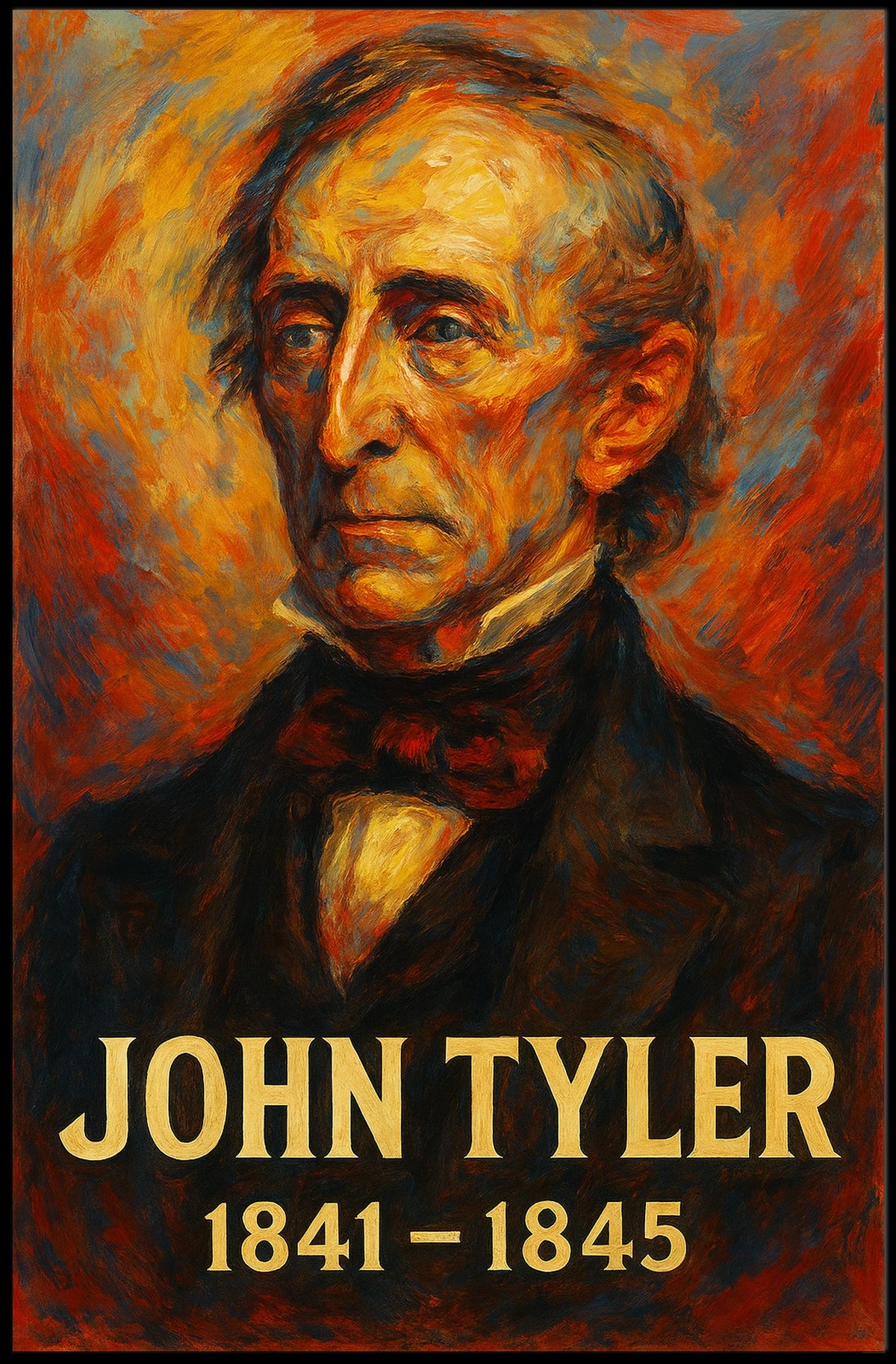 John Tyler Presidential Term 1841-1845 Poster