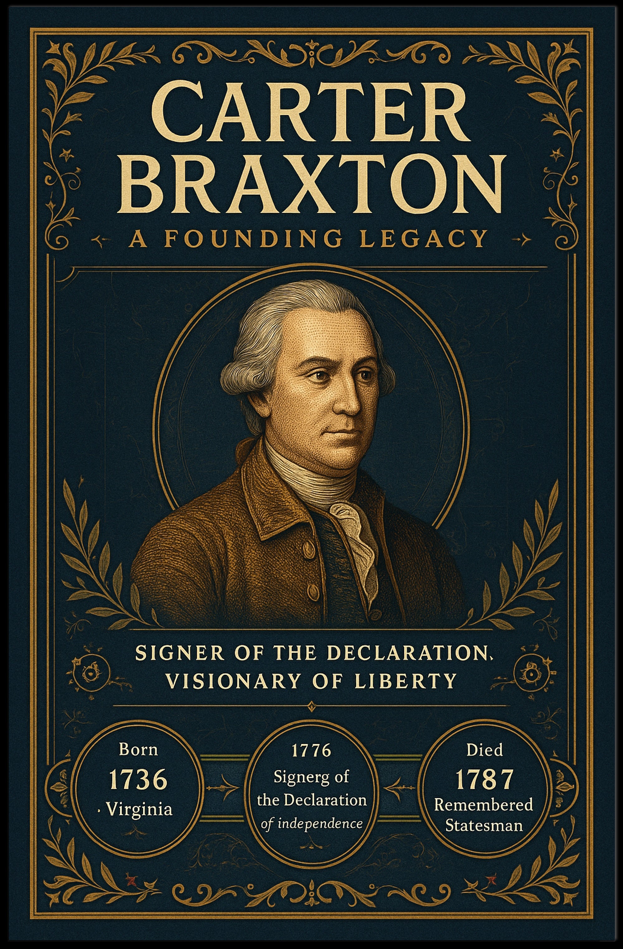 Carter Braxton A Founding Legacy Poster PosterGoat