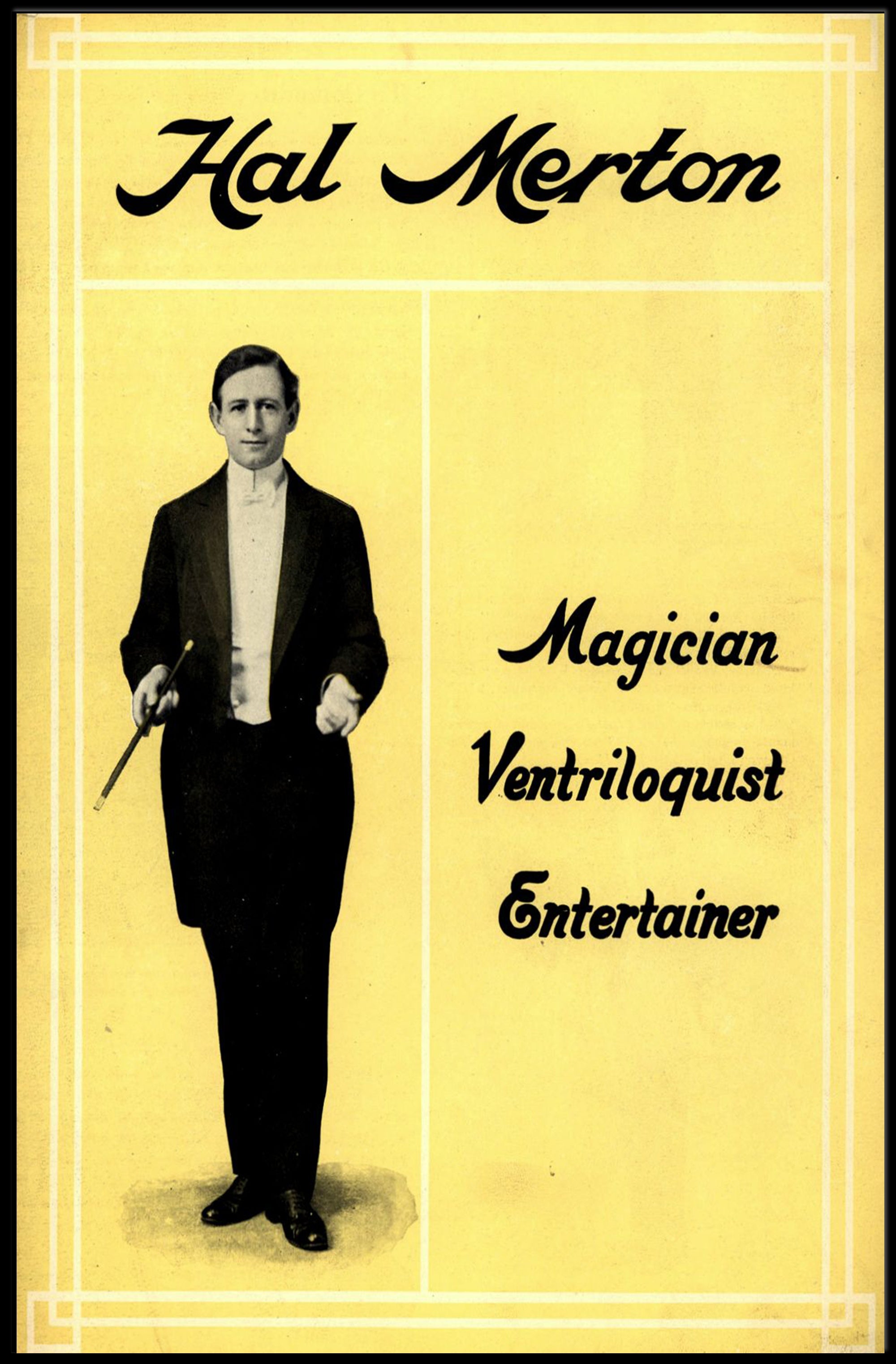 Hal Merton Vintage Magic and Ventriloquism Cultural Poster