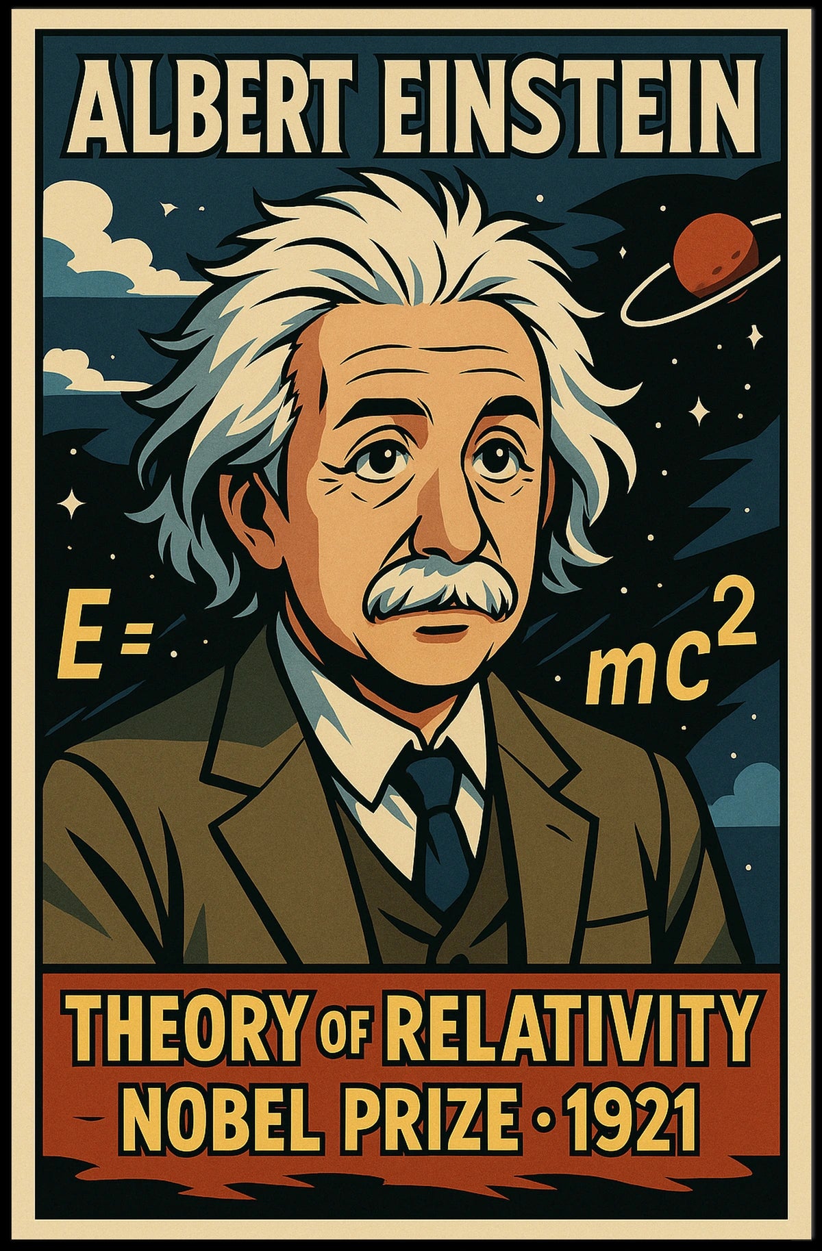 Albert Einstein Theory Of Relativity Poster