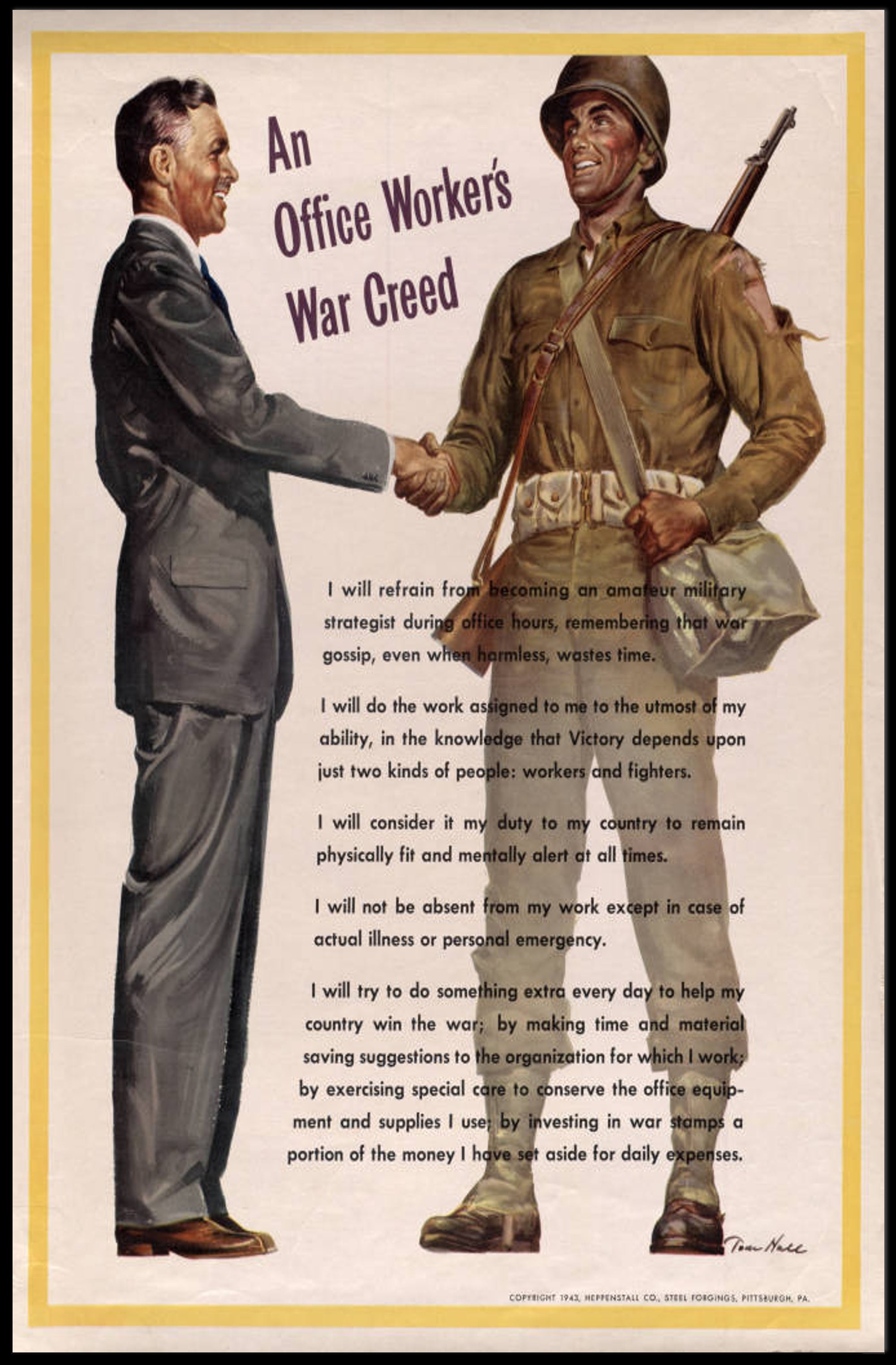 An Office Worker's War Creed Poster PosterGoat