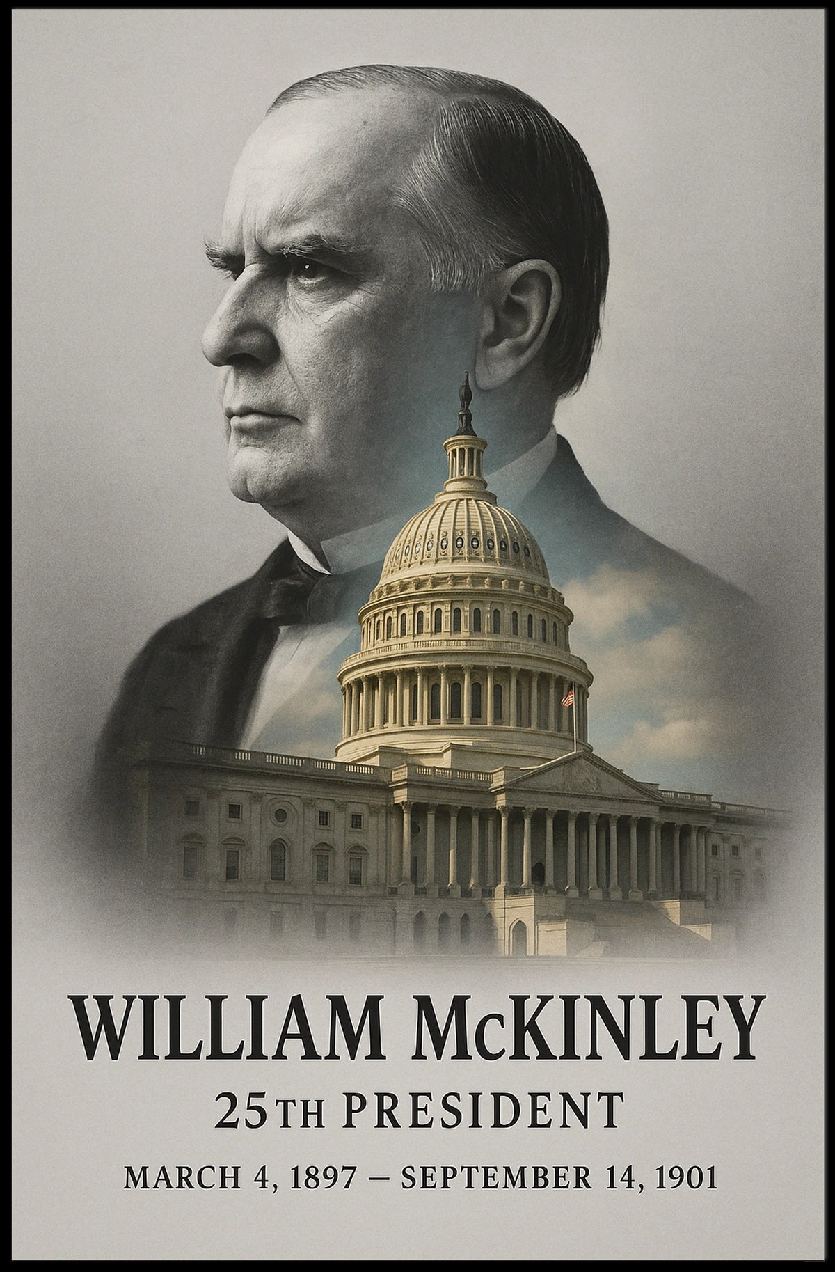 William McKinley 25th President of the United States Reflections Poster