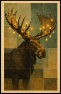 Illuminated Moose Poster