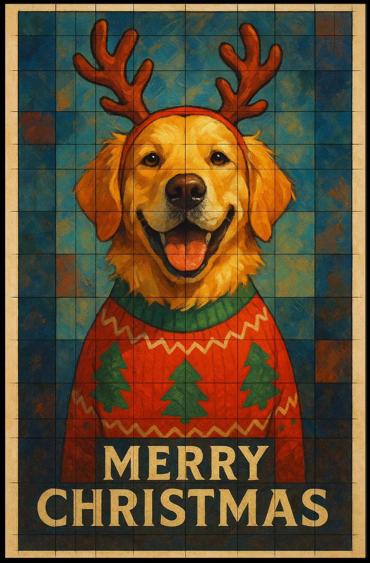 Festive Canine Cheer Poster