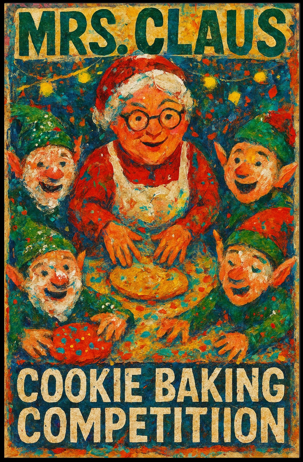 Mrs. Claus Cookie Baking Competition Poster
