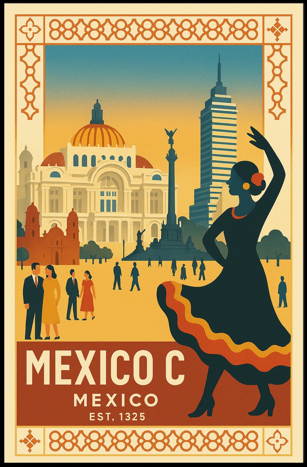 Vibrant Mexico City Poster