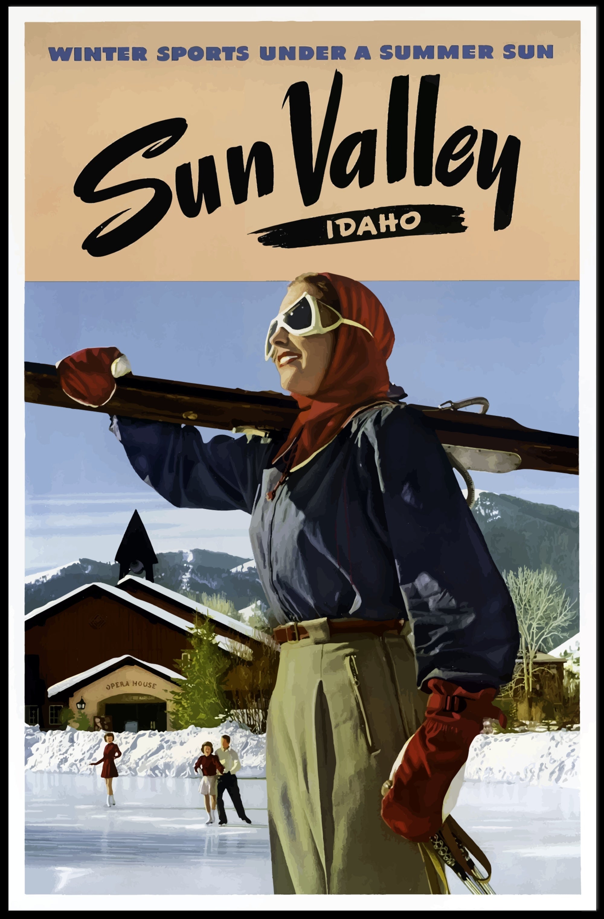 Winter Sports Under a Summer Sun Poster PosterGoat