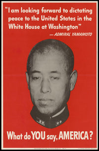 U.S. Wartime Propaganda Poster Featuring Admiral Yamamoto Poster PosterGoat