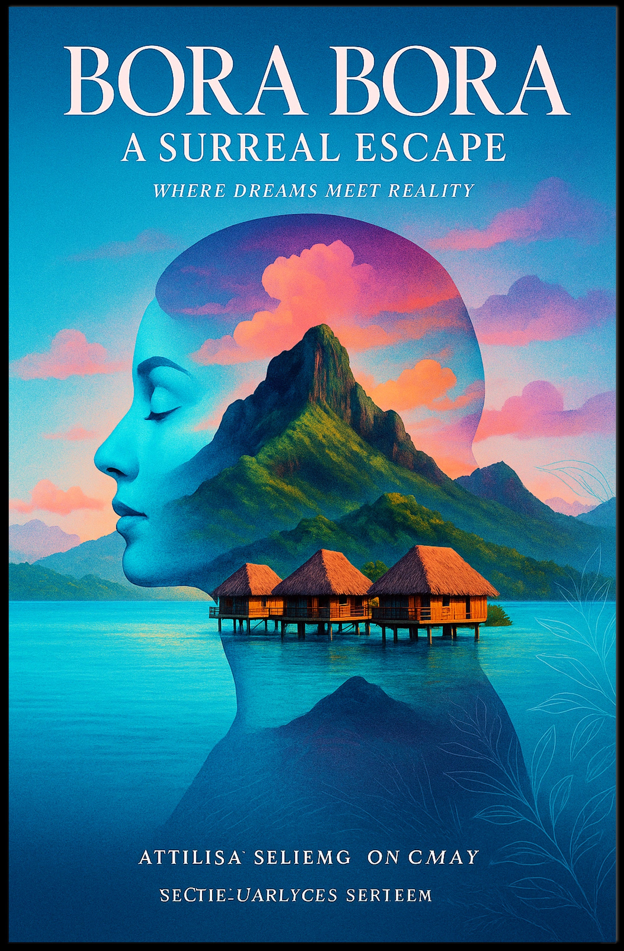 Bora Bora A Surreal Escape Poster PosterGoat