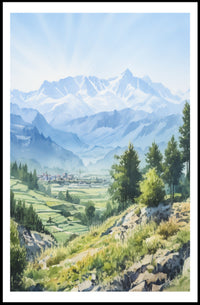 Majestic Mountain Landscape Poster PosterGoat