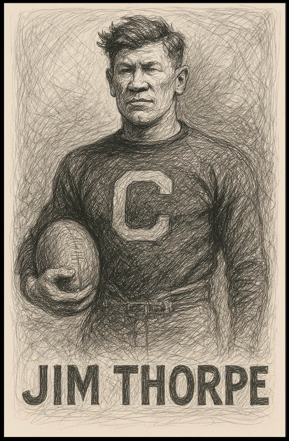 Jim Thorpe Athletic Legend Poster