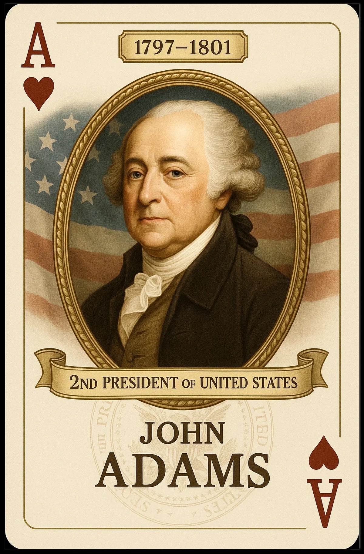 John Adams Second President History Print Legacy Poster