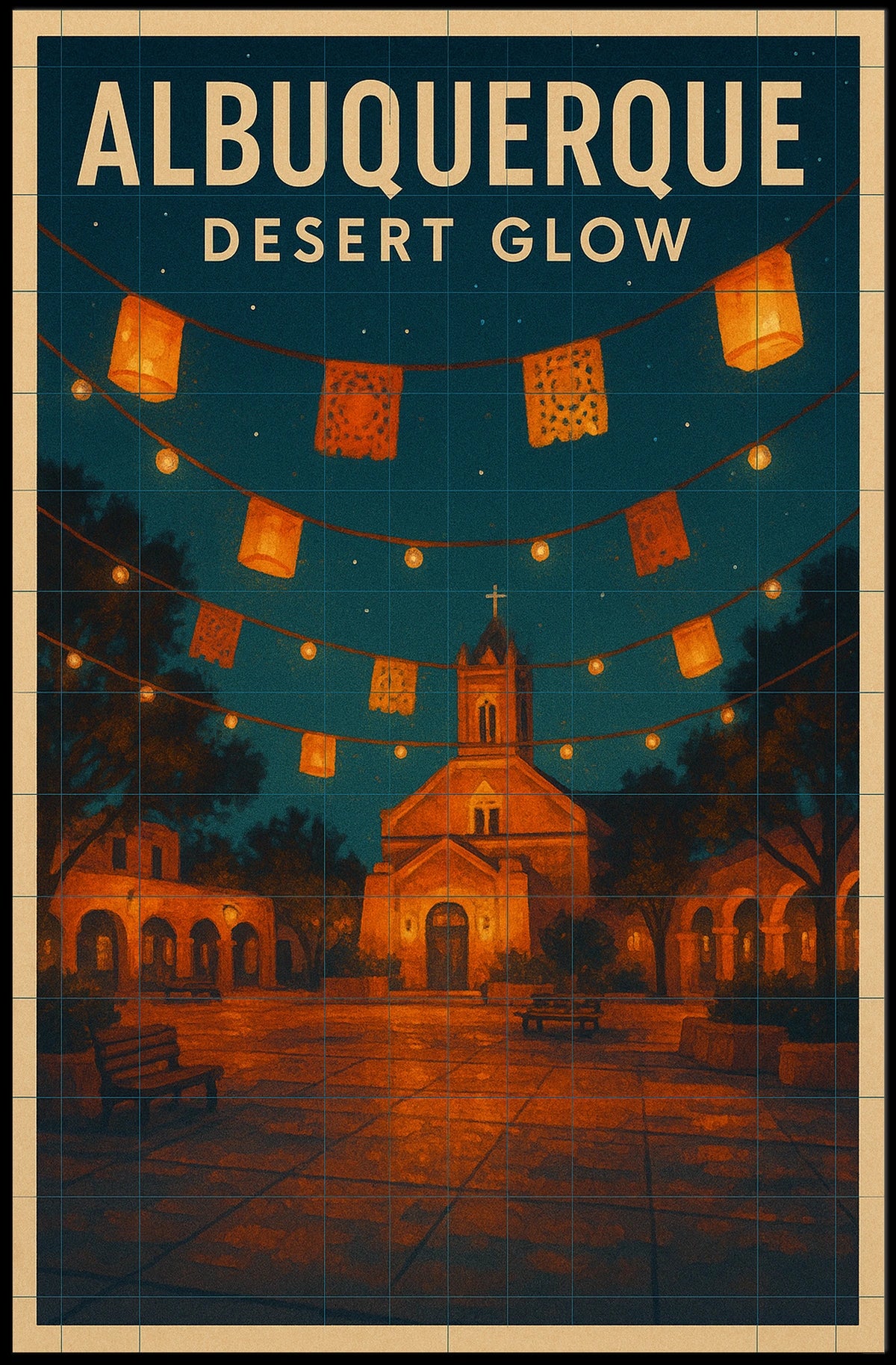 Albuquerque Desert Glow Poster
