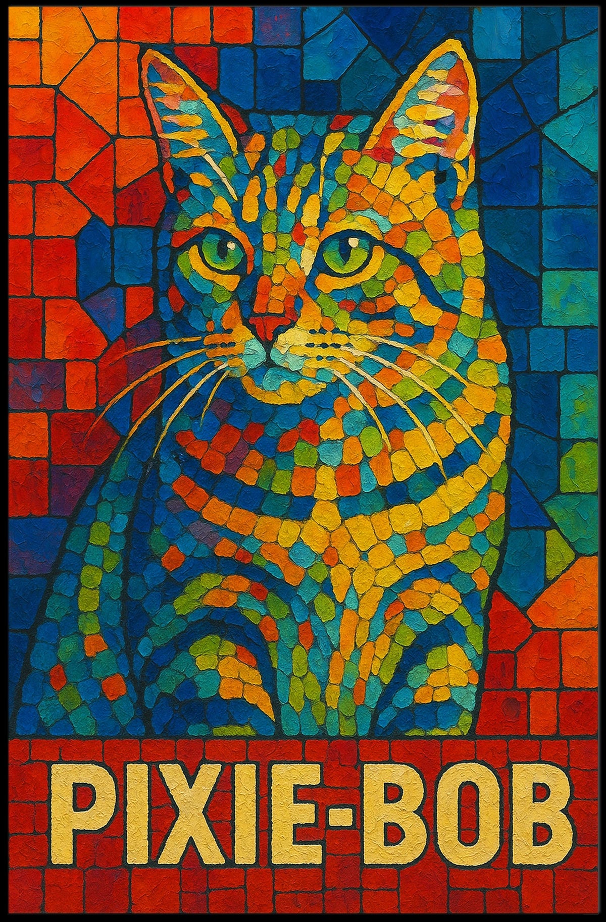 Pixie-Bob Cat Art Poster