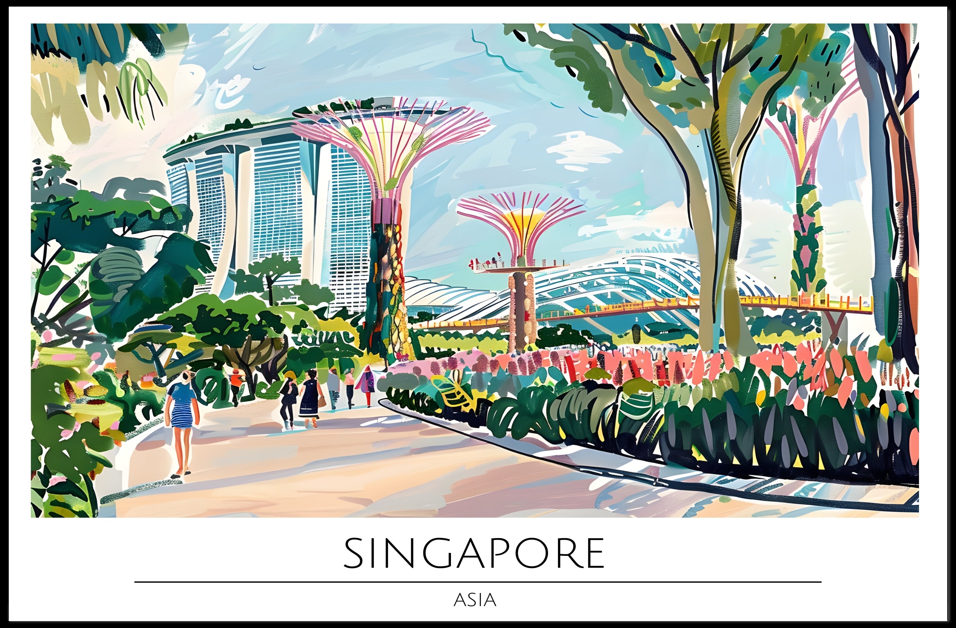 Vibrant Singapore Poster PosterGoat