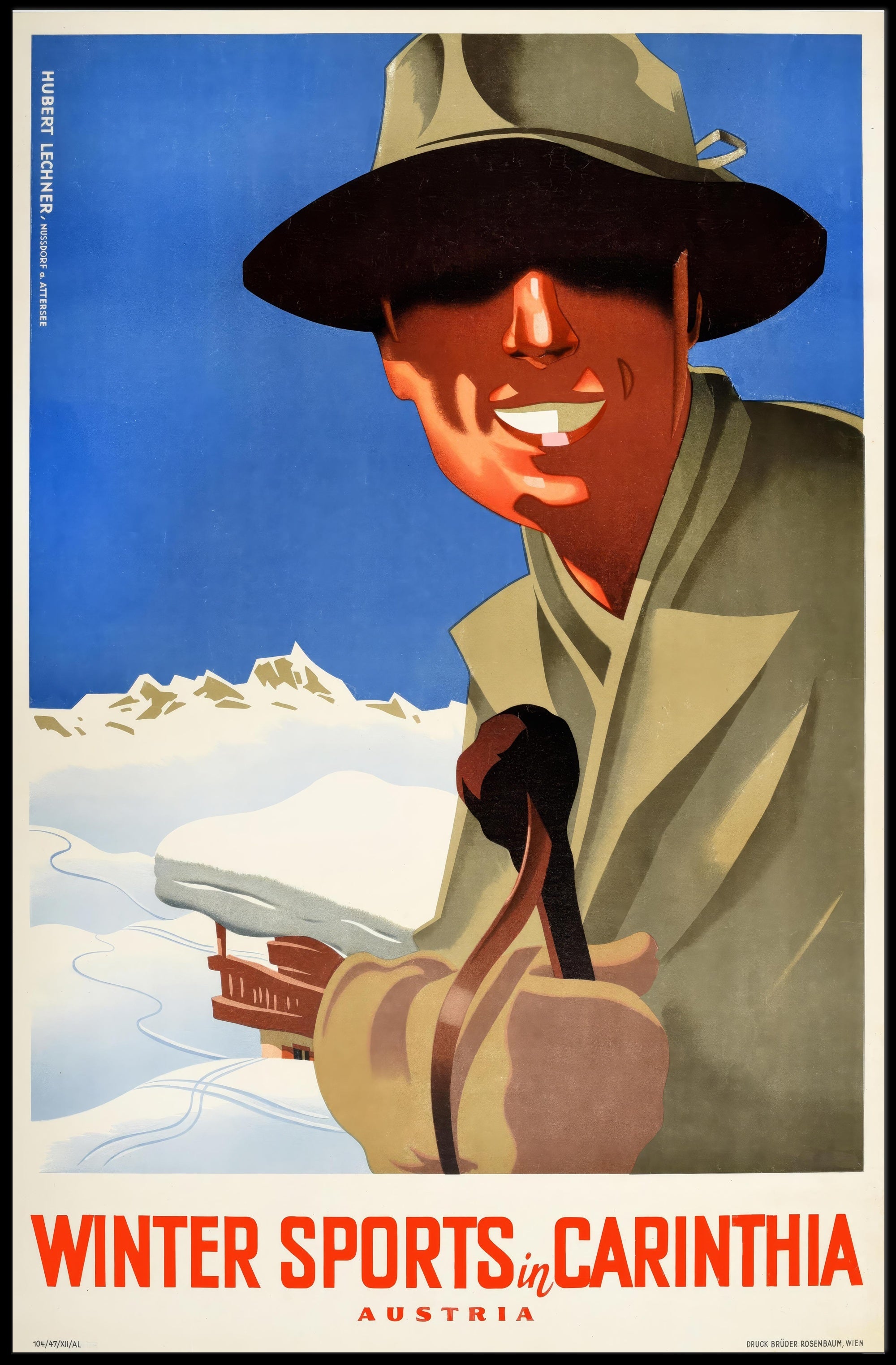 Vintage Carinthia Winter Sports Travel Poster PosterGoat