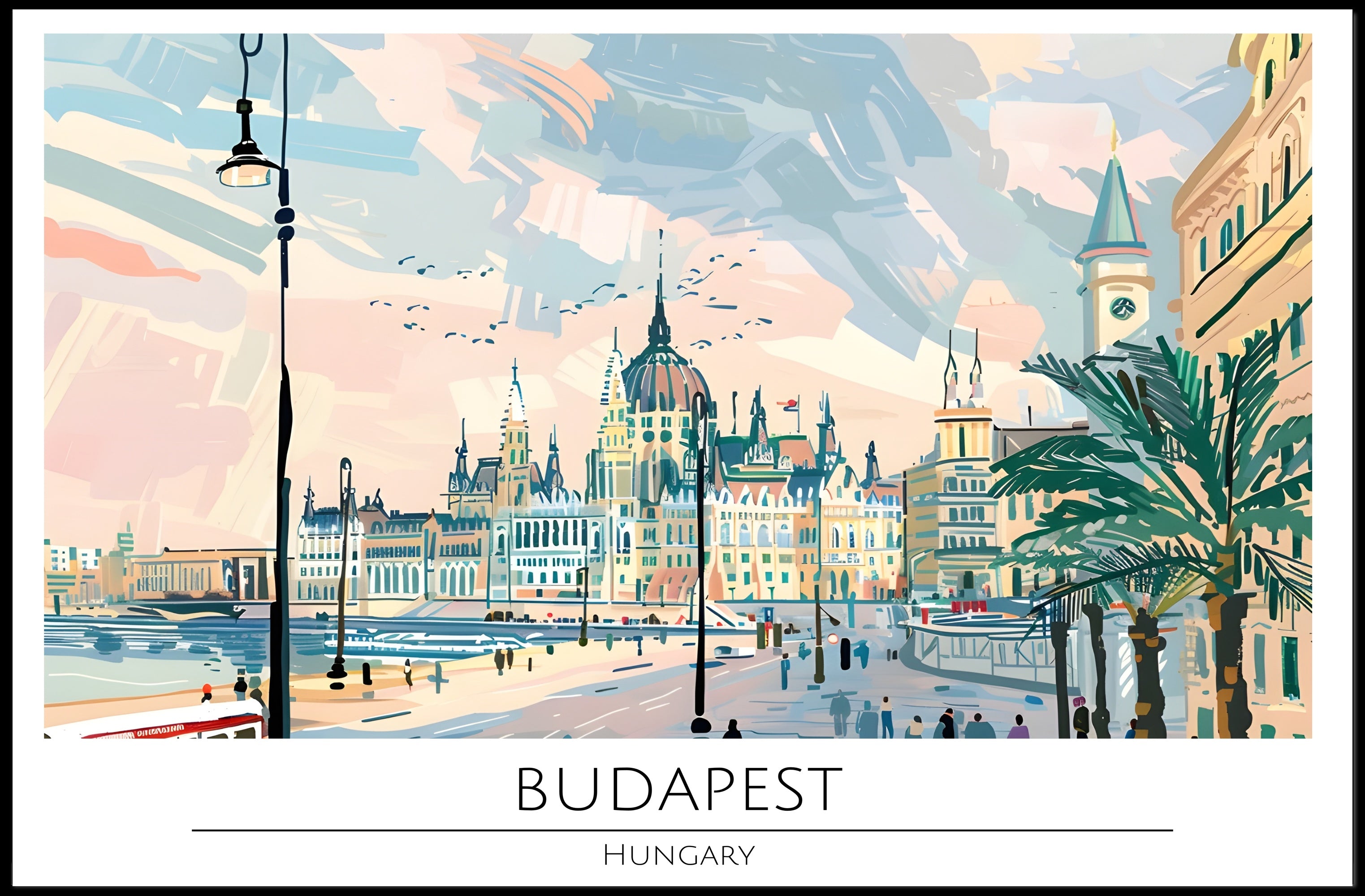 Budapest Cityscape Poster PosterGoat