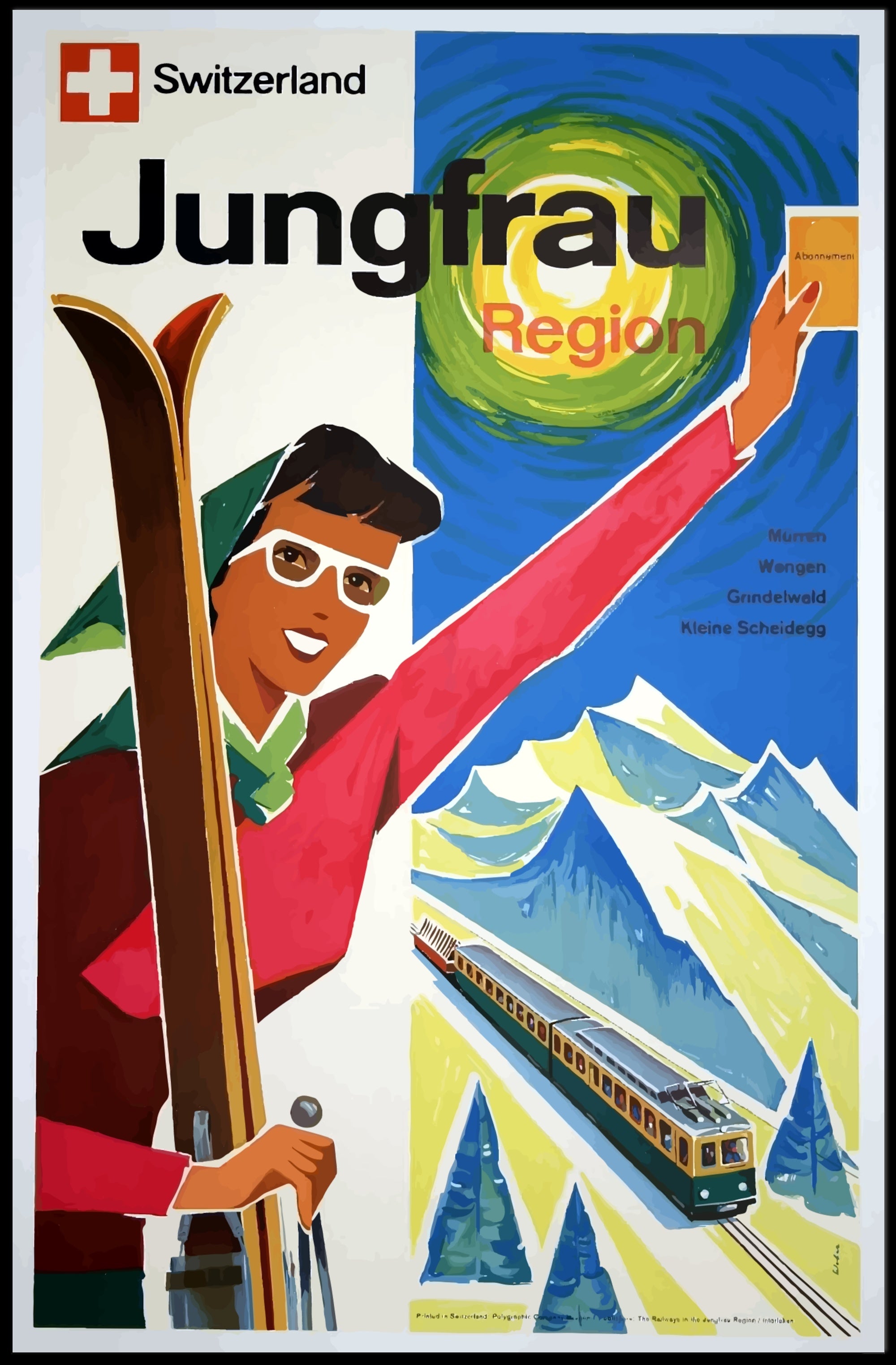 Explore the Jungfrau Region Poster PosterGoat