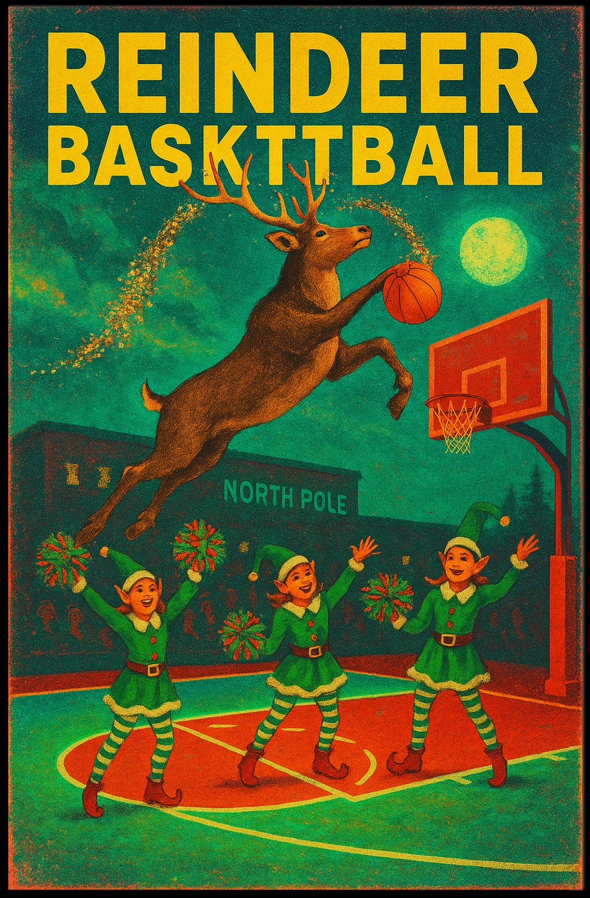 Reindeer Basketball Extravaganza Poster