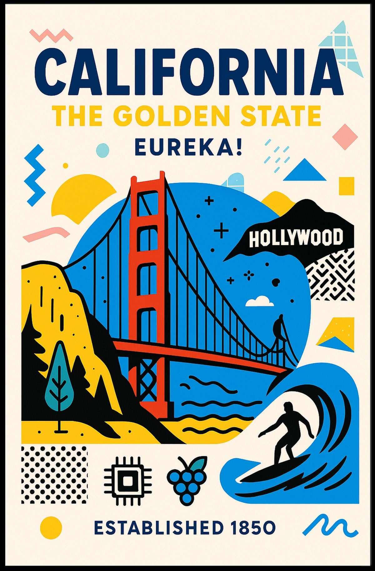 California The Golden State Poster