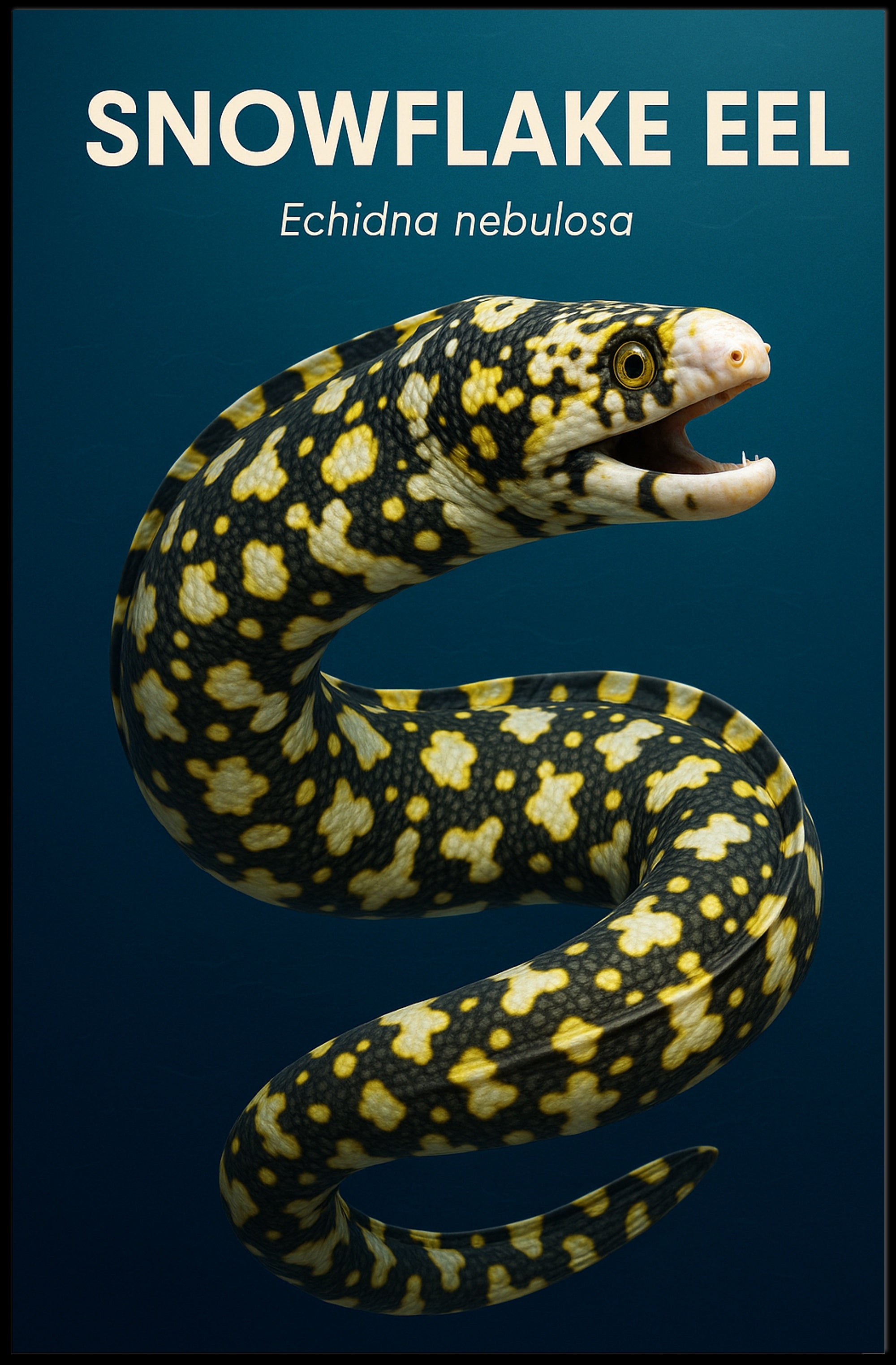 Snowflake Eel Poster PosterGoat
