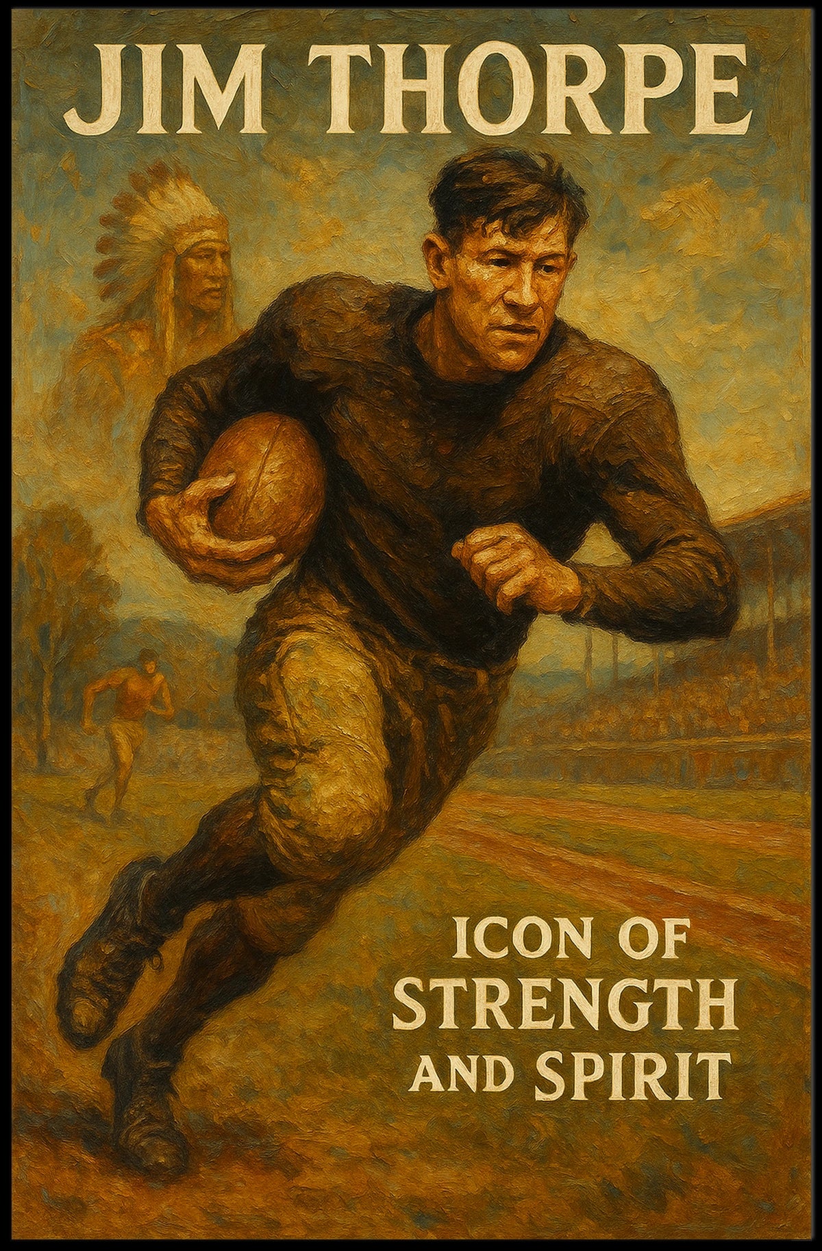 Jim Thorpe Icon of Strength and Spirit Poster