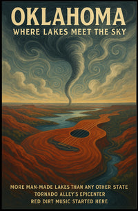 Oklahoma Where Lakes Meet The Sky Poster