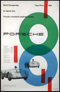 Porsche's Quadruple Success at Targa Florio 1959 Poster