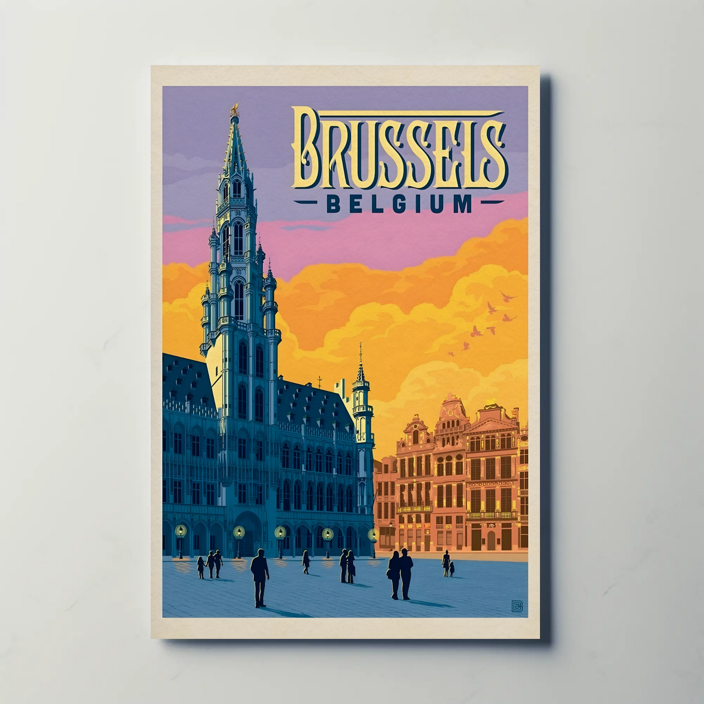 Vintage Poster Brussels Belgium