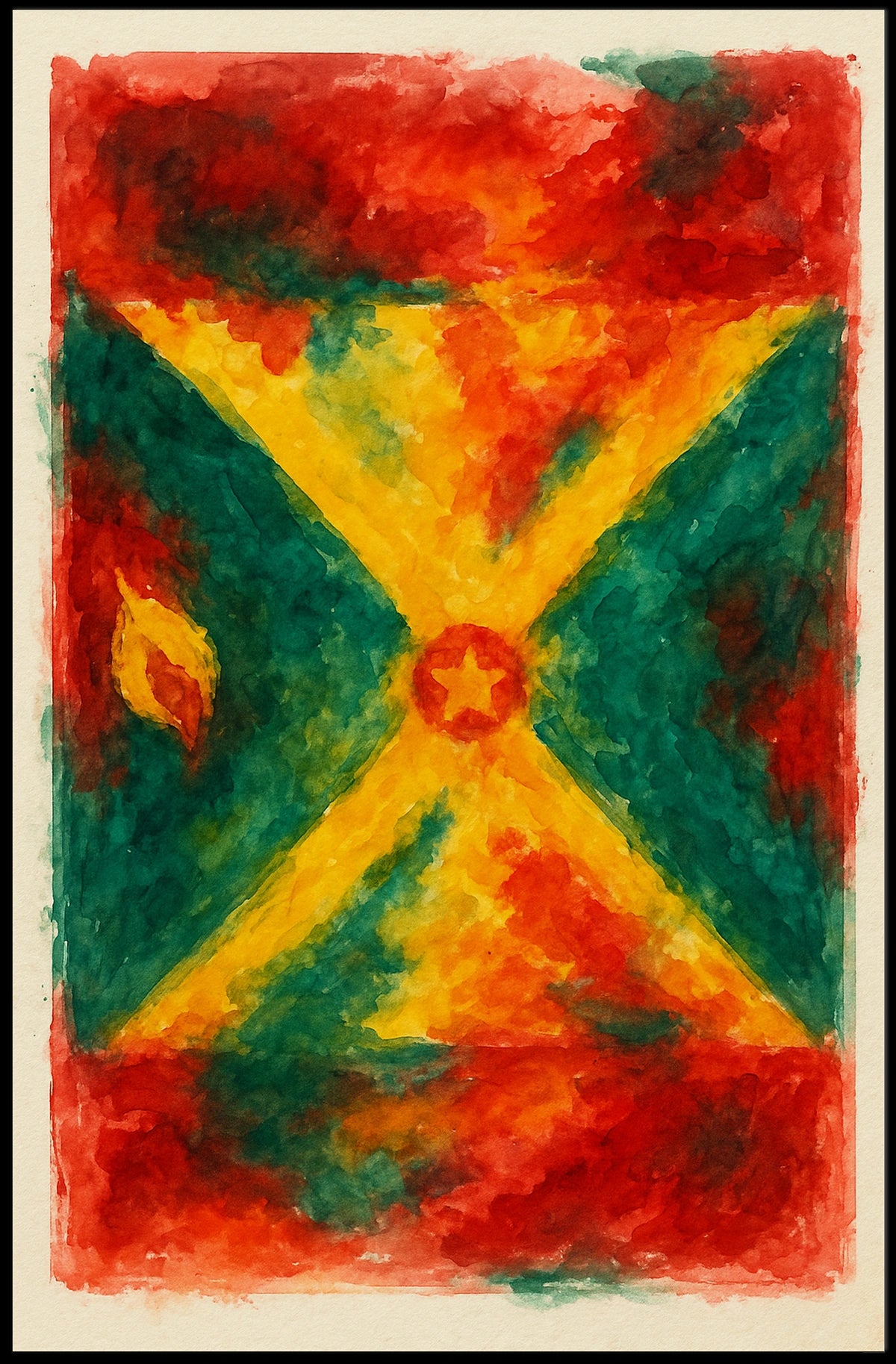 Vibrant Abstract Flag Poster