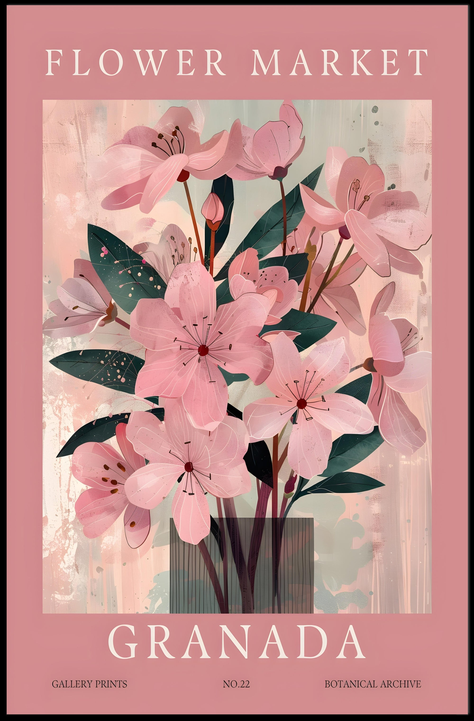 Flower Market Granada Poster