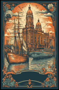 Vintage Maritime Illustration Poster