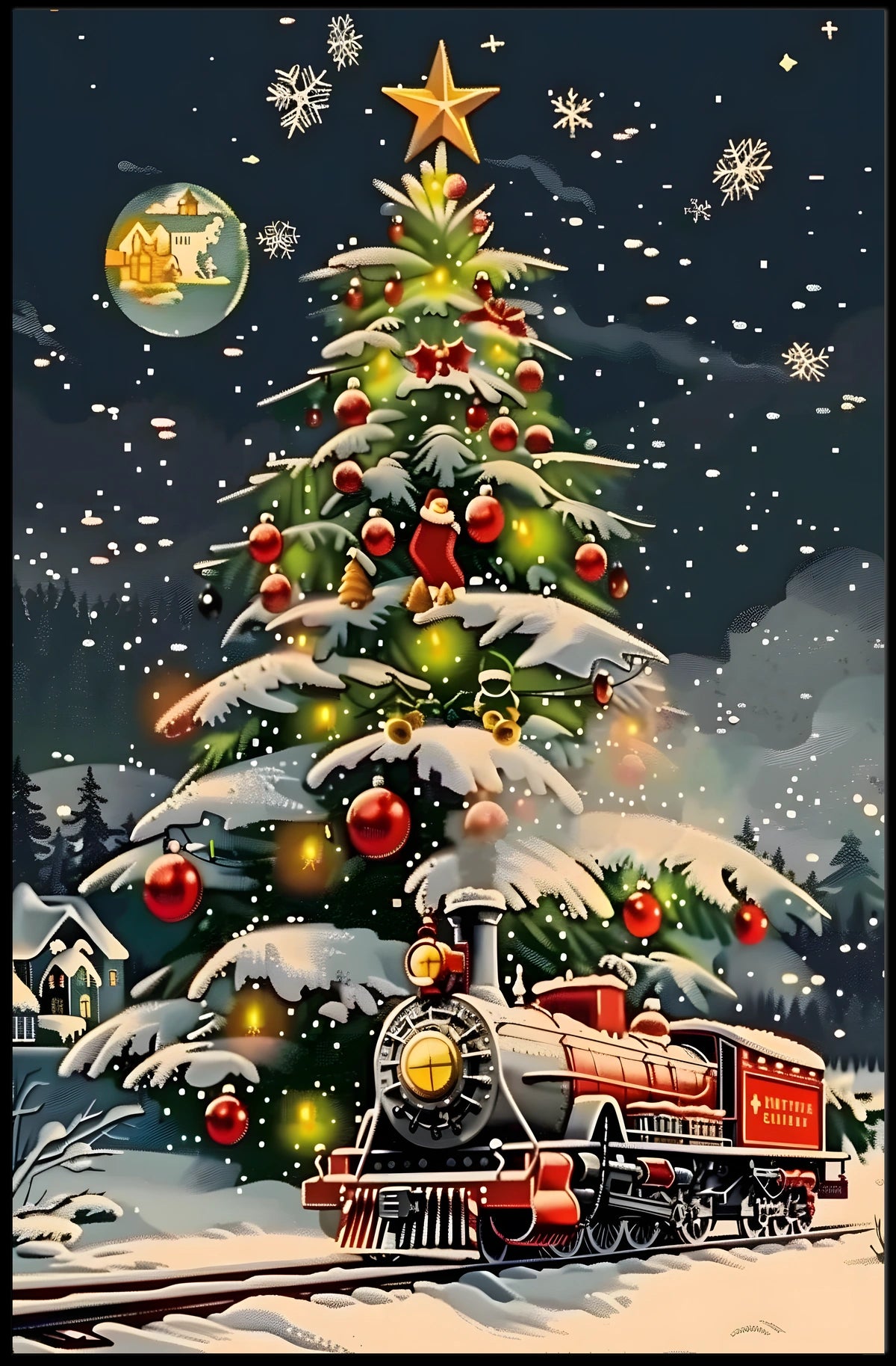 Christmas Train Wonderland Poster