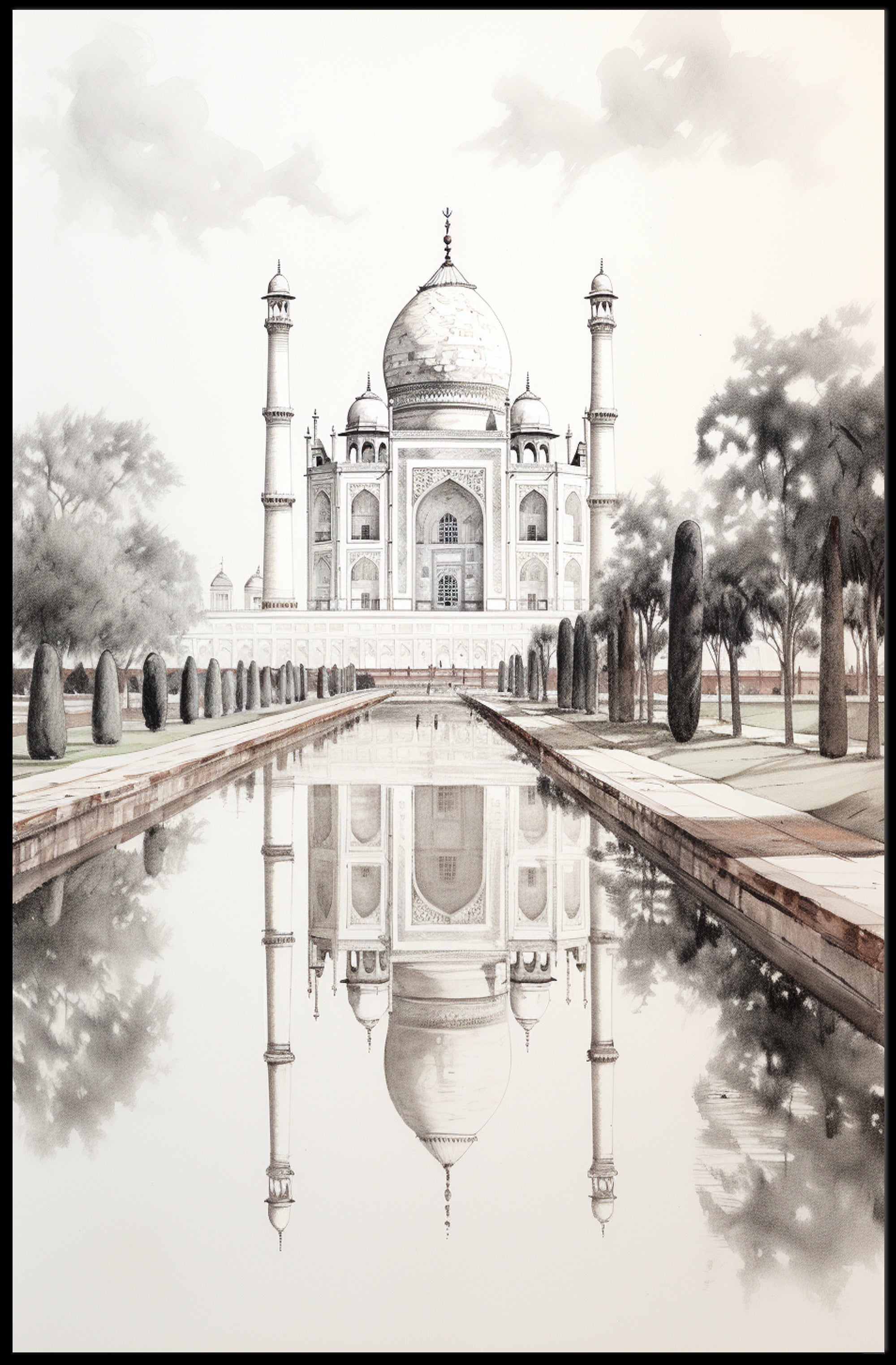 Timeless Beauty Of The Taj Mahal Poster