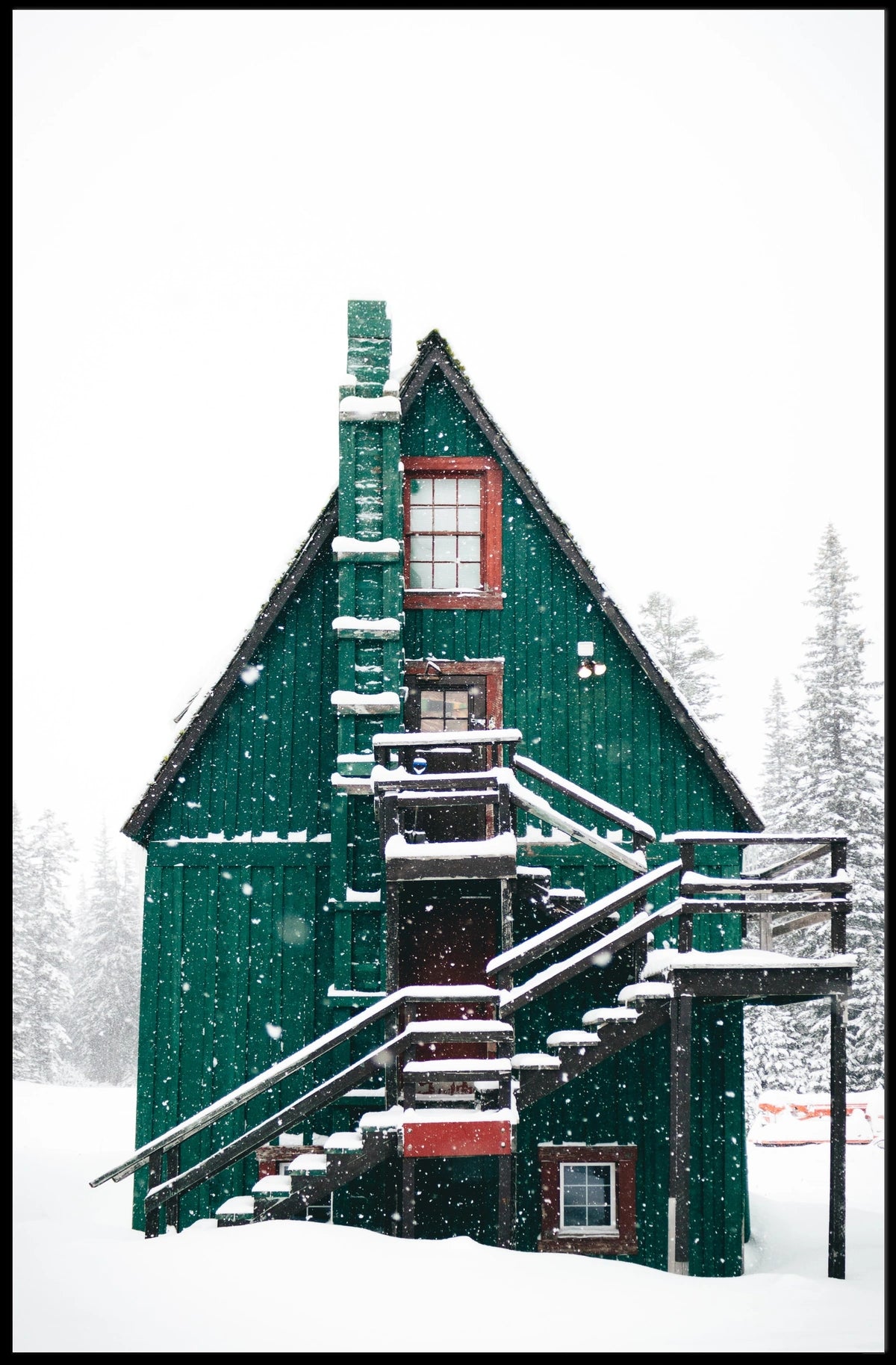 Winter Wonderland Cabin in National Park Poster