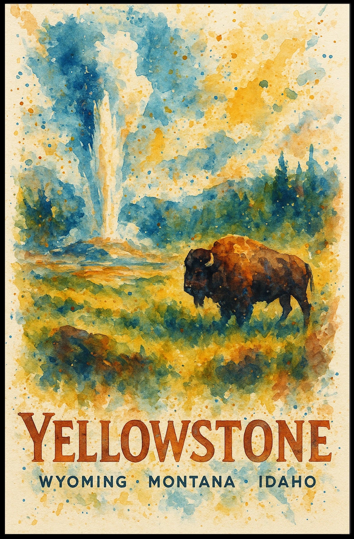 Yellowstone National Park Poster