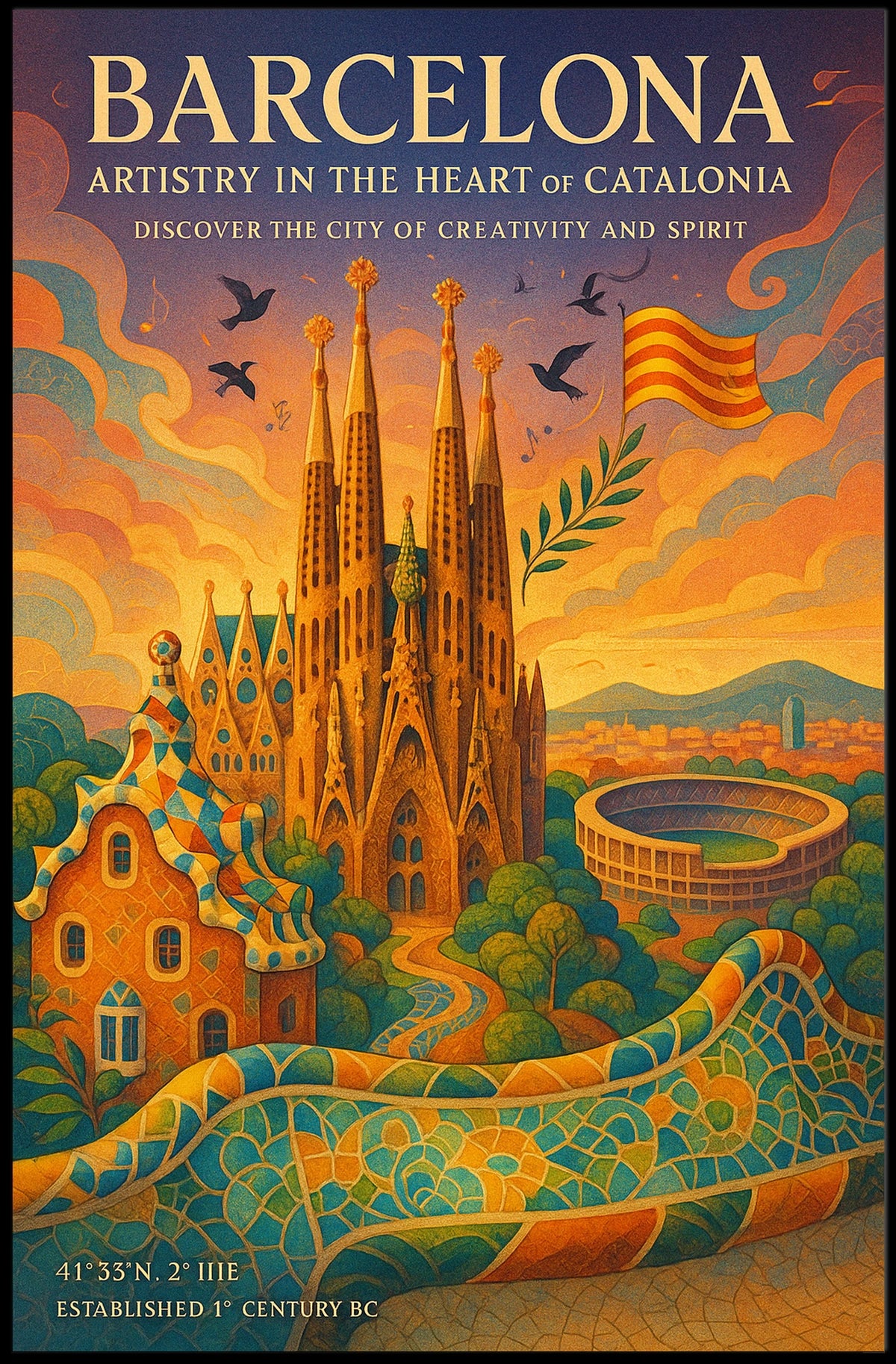 Barcelona Artistry in the Heart of Catalonia Poster