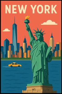 Flat Graphic NYC Poster Museum Quality Print for City Fans